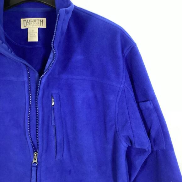 Duluth Trading Co. Full Zip Fleece Jacket Utility Outdoor Blue Men Medium Warm - Picture 2 of 7